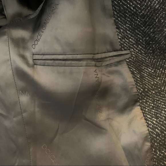 Dolce & Gabbana Men’s Single Breasted Wool Blend coat - charcoal Gray - Picture 3 of 16